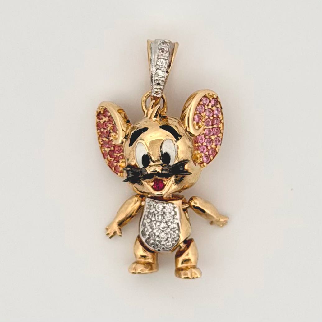 Dije Ratón Sonriente 4.7gr / 1 1/4 in / Oro Amarillo 18K ©