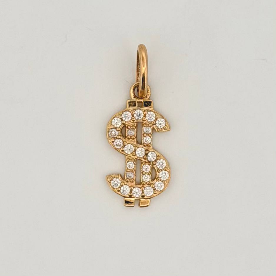 Dije Signo Dólar 1.1gr / 1 in / Oro Amarillo 18K