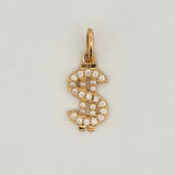Dije Signo Dólar 1.1gr / 1 in / Oro Amarillo 18K