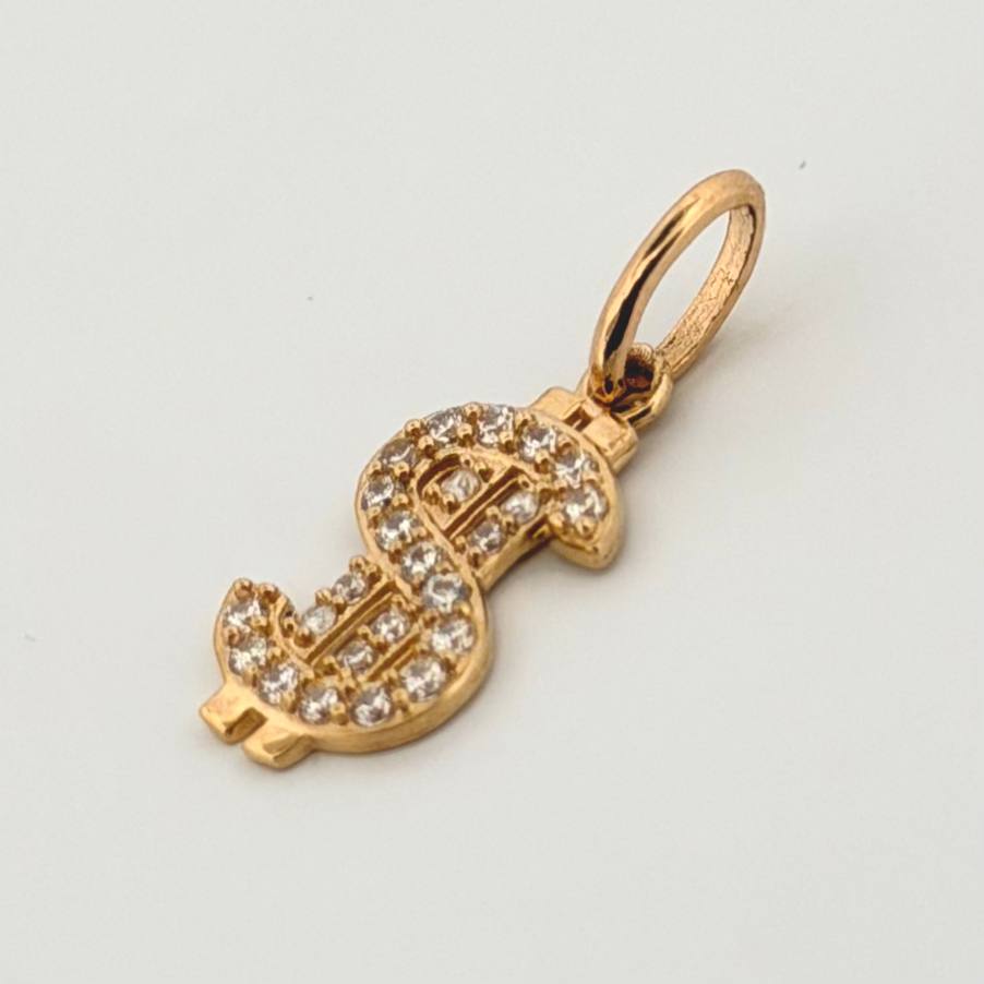 Dije Signo Dólar 1.1gr / 1 in / Oro Amarillo 18K