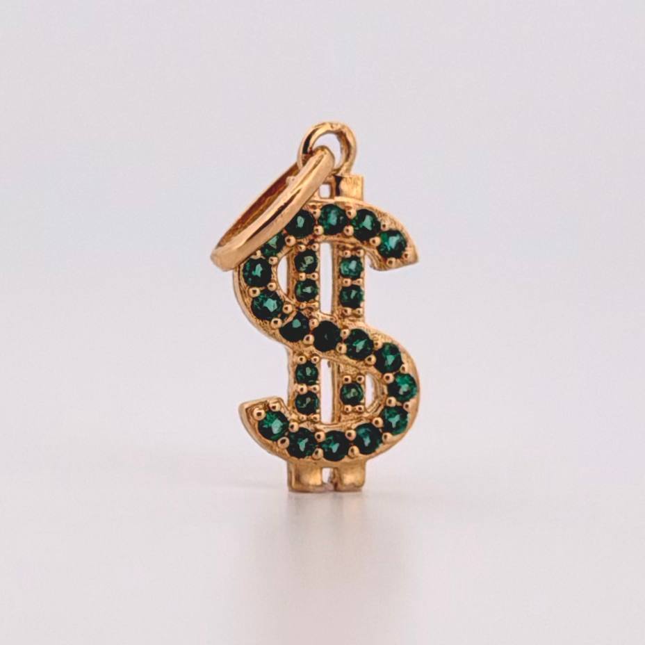 Dije Signo Dólar 1.05gr / 1 in / Oro Amarillo 18K