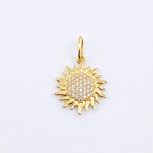 Dije Sol Tupido 1.75gr / 1 in / Oro Amarillo 18K ©
