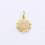 Dije Sol Tupido 1.75gr / 1 in / Oro Amarillo 18K ©
