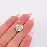 Dije Sol Tupido 1.75gr / 1 in / Oro Amarillo 18K ©