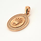 Dije Placa Corona Circular 4.2gr / 1 1/4 in / Oro Amarillo 18K ©