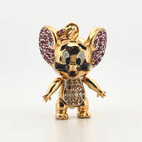 Dije Ratón Sonriente 4.7gr / 1 in / Oro Amarillo 18K