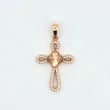 Dije Cruz Trebol 2.15gr / 1 1/2 in / Oro Rosa Nac.Esp. 18K