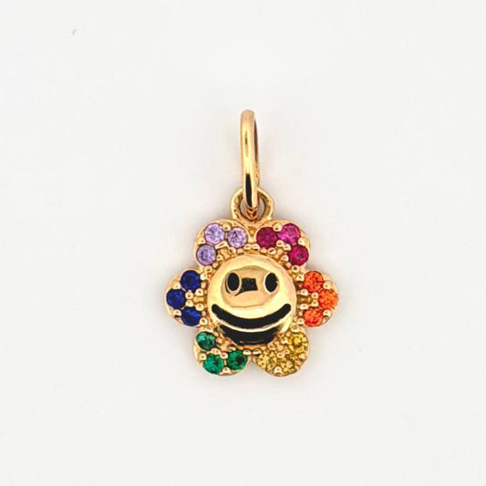 Dije Flor Animado 1.2gr / 3/4 in / Oro Amarillo 18K