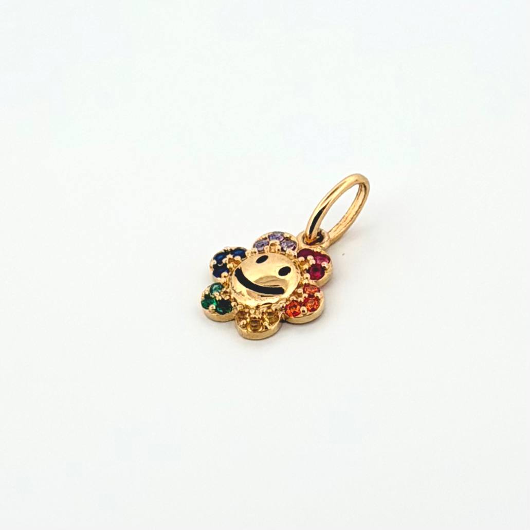 Dije Flor Animado 1.2gr / 3/4 in / Oro Amarillo 18K