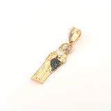 Dije San Judas Tadeo 4gr / 1 3/4 in / Dos Oros Amarillo Blanco 18K