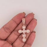 Dije Cruz Tupida 5.35gr / 1 3/4 in / Oro Rosa 18K