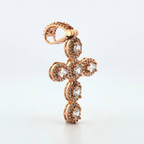 Dije Cruz Tupida 5.35gr / 1 3/4 in / Oro Rosa 18K