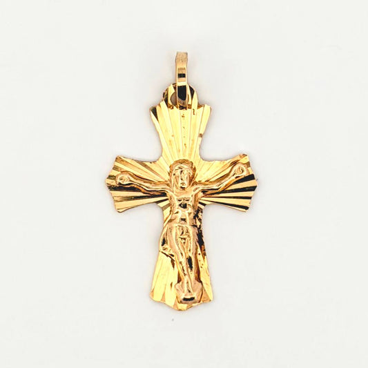 Dije Cruz Cristo 1.55gr / 1 1/4 in / Oro Amarillo 18K