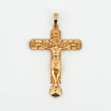 Dije Cruz Cristo Milagroso 5.35gr / 1 3/4 in / Oro Amarillo 18K
