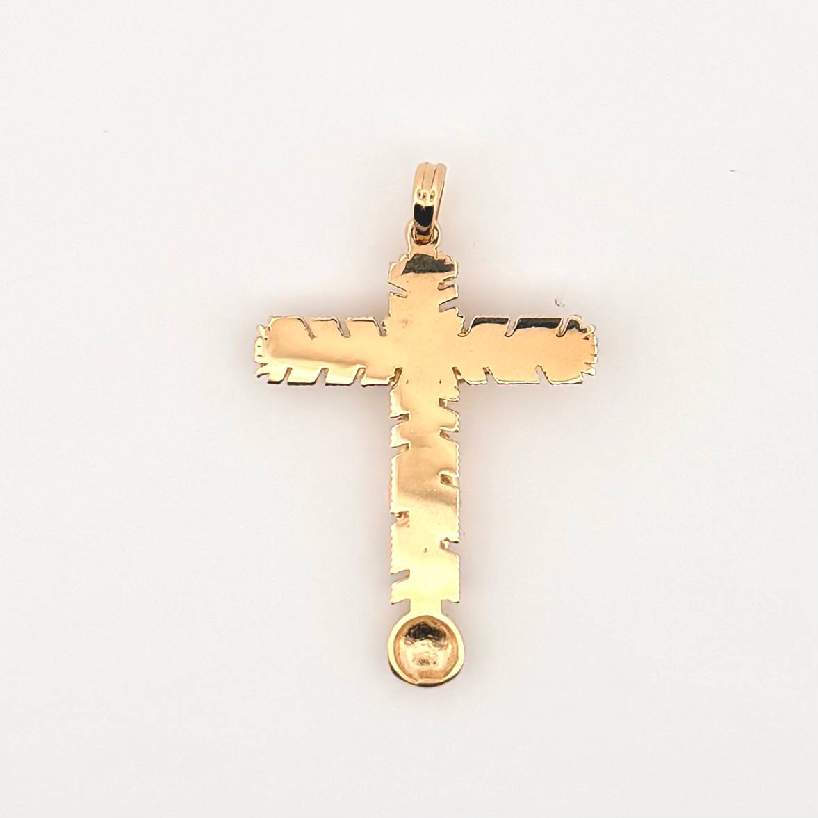 Dije Cruz Cristo Milagroso 5.35gr / 1 3/4 in / Oro Amarillo 18K
