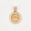 Dije Placa Corona Circular 6.4gr / 1 3/4 in / Oro Amarillo 18K