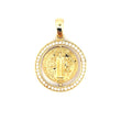Dije Placa Circular San Benito 4.65gr / 1 1/4 in / Oro Amarillo 18K