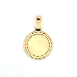 Dije Placa Corona Circular 5.7gr / 1 1/2 in / Oro Amarillo 18K
