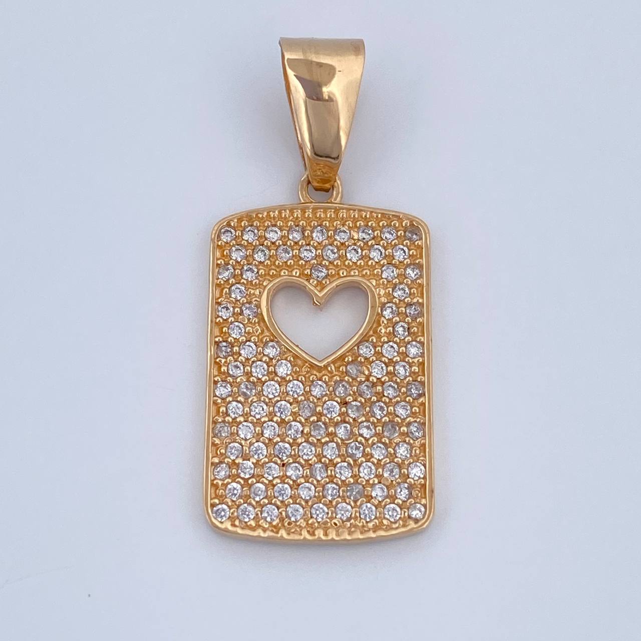 Pendant Heart Plate 2.9gr / 3cm / 18K Yellow Gold $