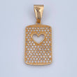 Pendant Heart Plate 2.9gr / 3cm / 18K Yellow Gold $