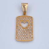 Pendant Heart Plate 2.9gr / 3cm / 18K Yellow Gold $