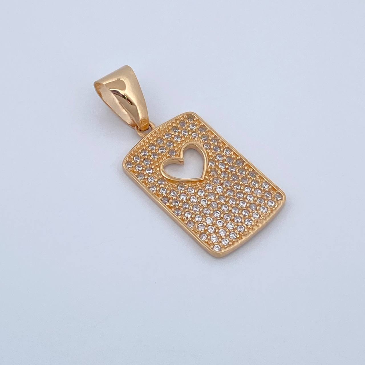 Pendant Heart Plate 2.9gr / 3cm / 18K Yellow Gold $