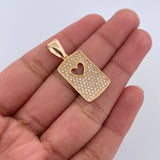 Pendant Heart Plate 2.9gr / 3cm / 18K Yellow Gold $