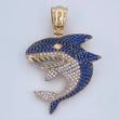 Pendant Shark 14.1gr / 4.7cm / Two Tones Yellow White 18K $