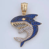 Pendant Shark 14.1gr / 4.7cm / Two Tones Yellow White 18K $