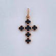 Pendant Clover Cross 0.85gr / 2.5cm / 18K Rose Gold &