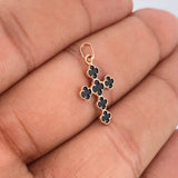 Pendant Clover Cross 0.8gr / 2.5cm / 18K Rose Gold &