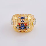 Anillo Pato Bolsa De Dinero 10.55 g / T9 1/2 Tres Oros 18K