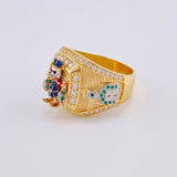 Anillo Pato Bolsa De Dinero 10.55 g / T9 1/2 Tres Oros 18K