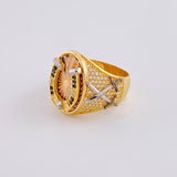 Anillo Herradura Cuatro Sanble 12.1 g / T10 1/4 Tres Oros 18K