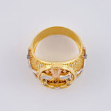 Anillo Herradura Cuatro Sanble 12.1 g / T10 1/4 Tres Oros 18K