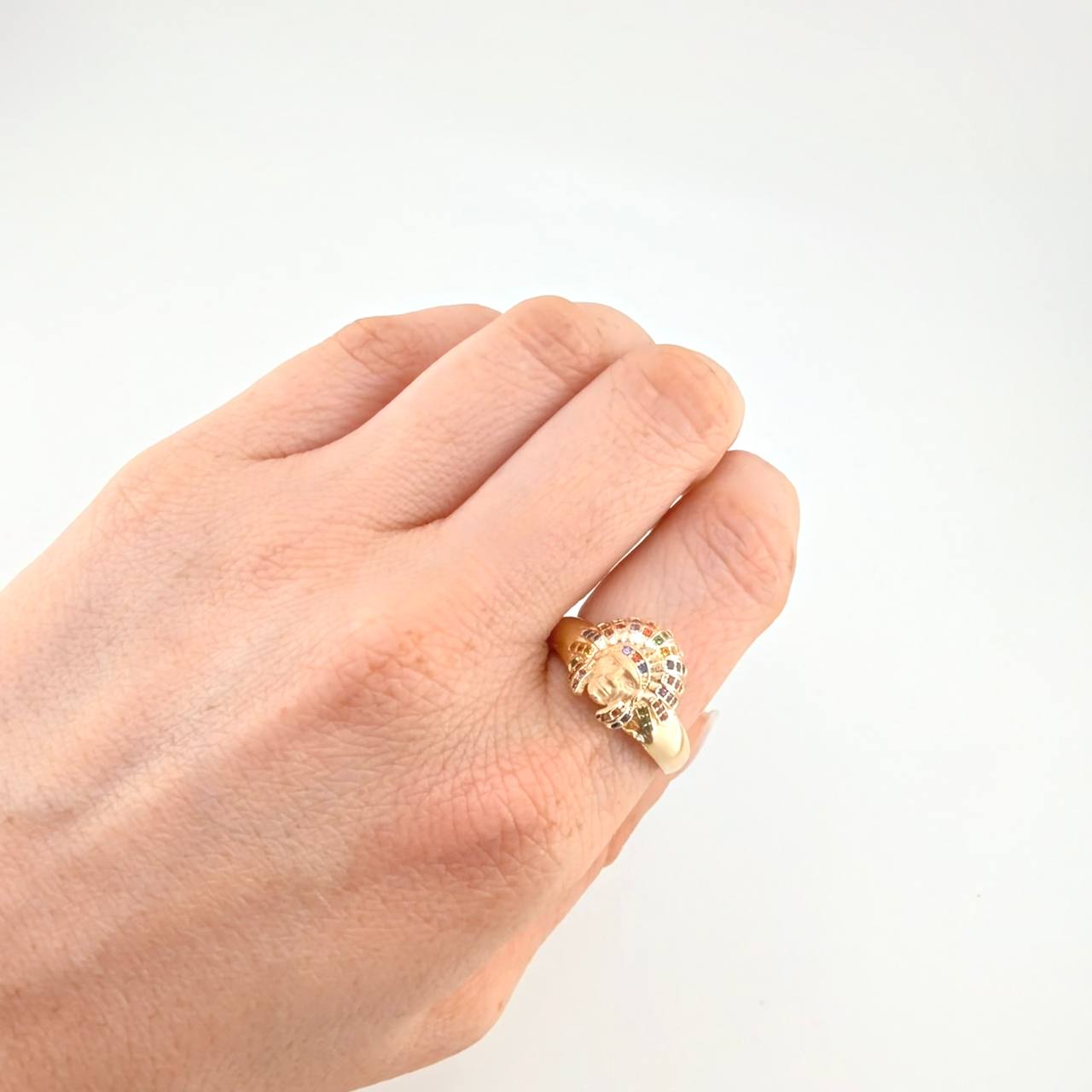 Anillo Indio 4.5 g / T9 Oro Amarillo 18K