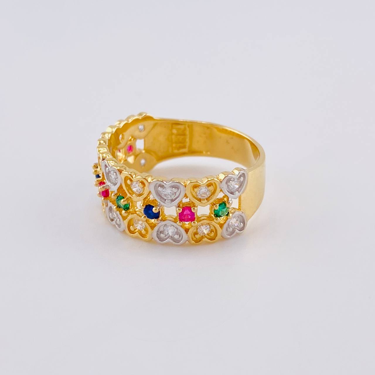 Anillo Jardín De Corazones 4.3 g / T6 1/2 Oro Amarillo 18K