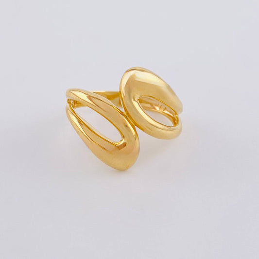 Anillo Curvas Tu Y Yo 3.8 g / T7 Oro Amarillo 18K