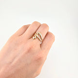 Anillo Curvas Tu Y Yo 3.8 g / T7 Oro Amarillo 18K