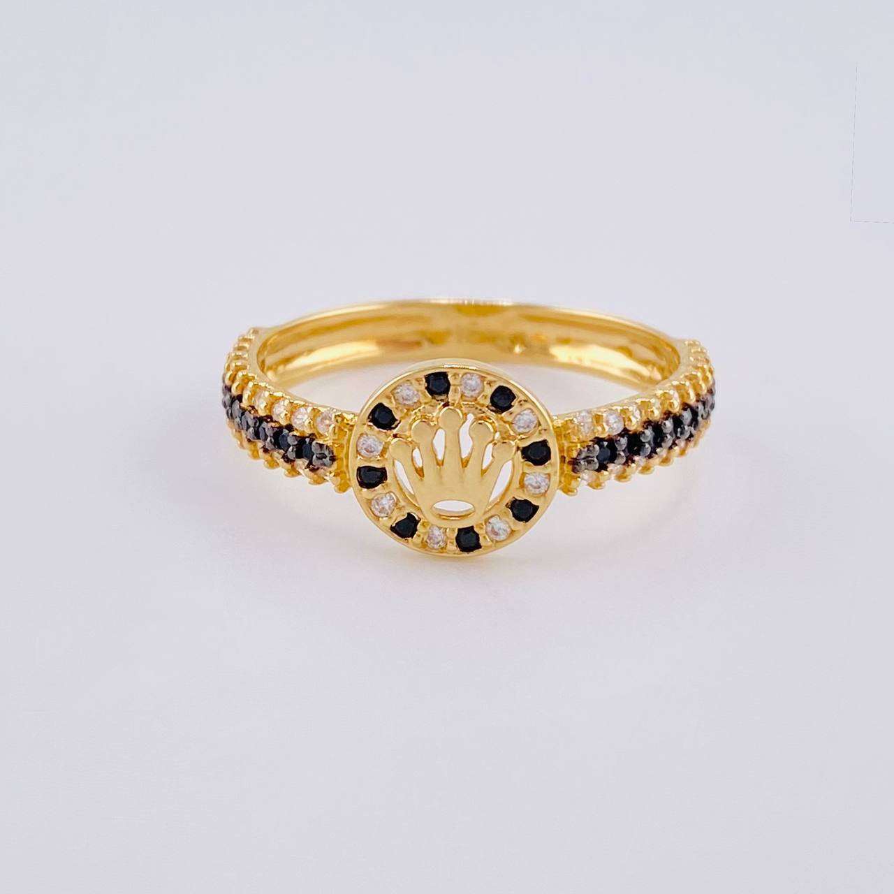 Anillo Corona Vertebra Tupida 2.2 g / T7 1/2 Oro Amarillo 18K
