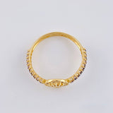 Anillo Corona Vertebra Tupida 2.2 g / T7 1/2 Oro Amarillo 18K