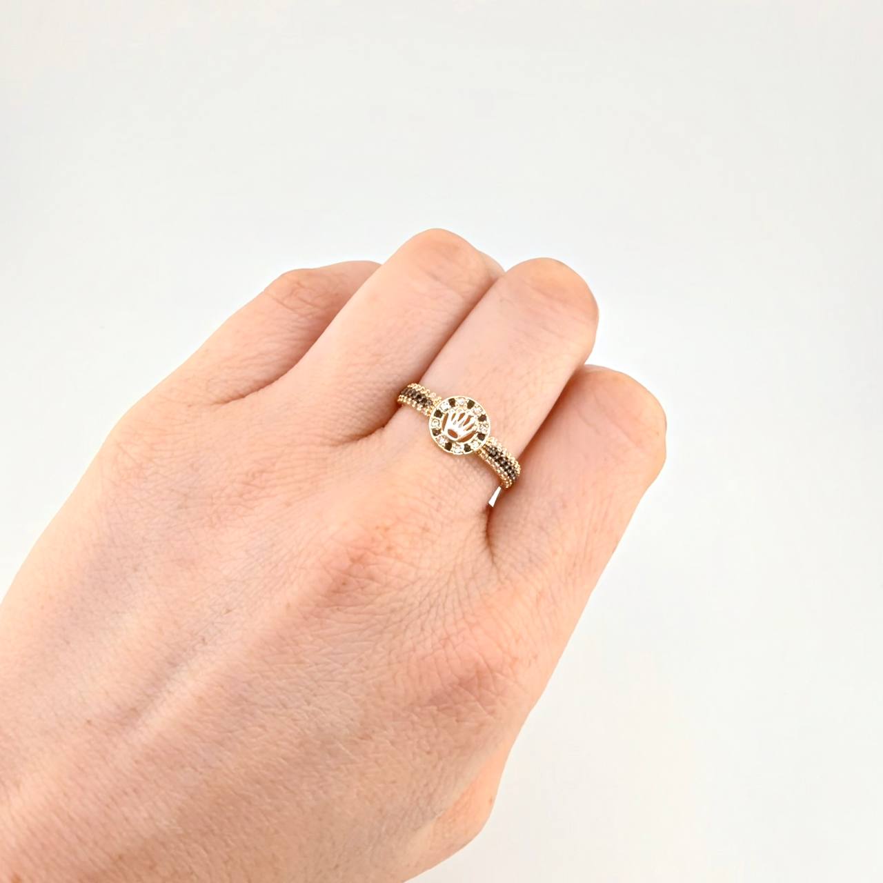 Anillo Corona Vertebra Tupida 2.2 g / T7 1/2 Oro Amarillo 18K