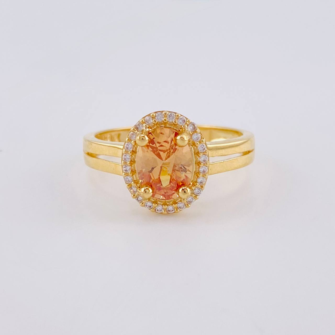 Dense Oval Divisible Ring 3.65 g / T7 1/2 Yellow Gold 18K