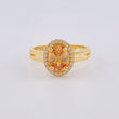 Dense Oval Divisible Ring 3.65 g / T7 1/2 Yellow Gold 18K