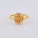 Dense Oval Divisible Ring 3.65 g / T7 1/2 Yellow Gold 18K