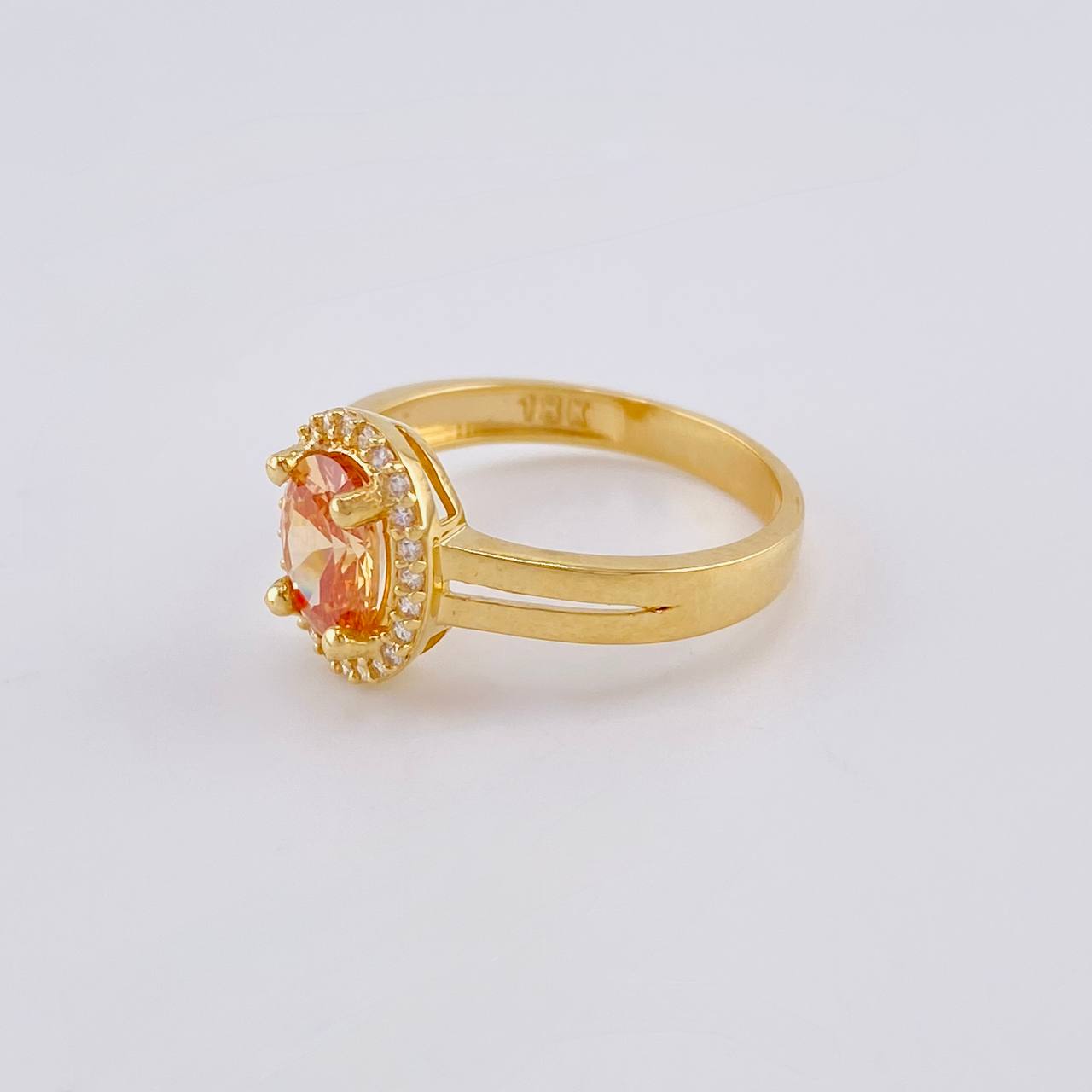 Dense Oval Divisible Ring 3.65 g / T7 1/2 Yellow Gold 18K
