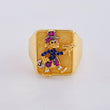 Walking Duck Signet Ring 7.05 g / T11 18K Yellow Gold