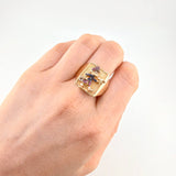 Walking Duck Signet Ring 7.05 g / T11 18K Yellow Gold