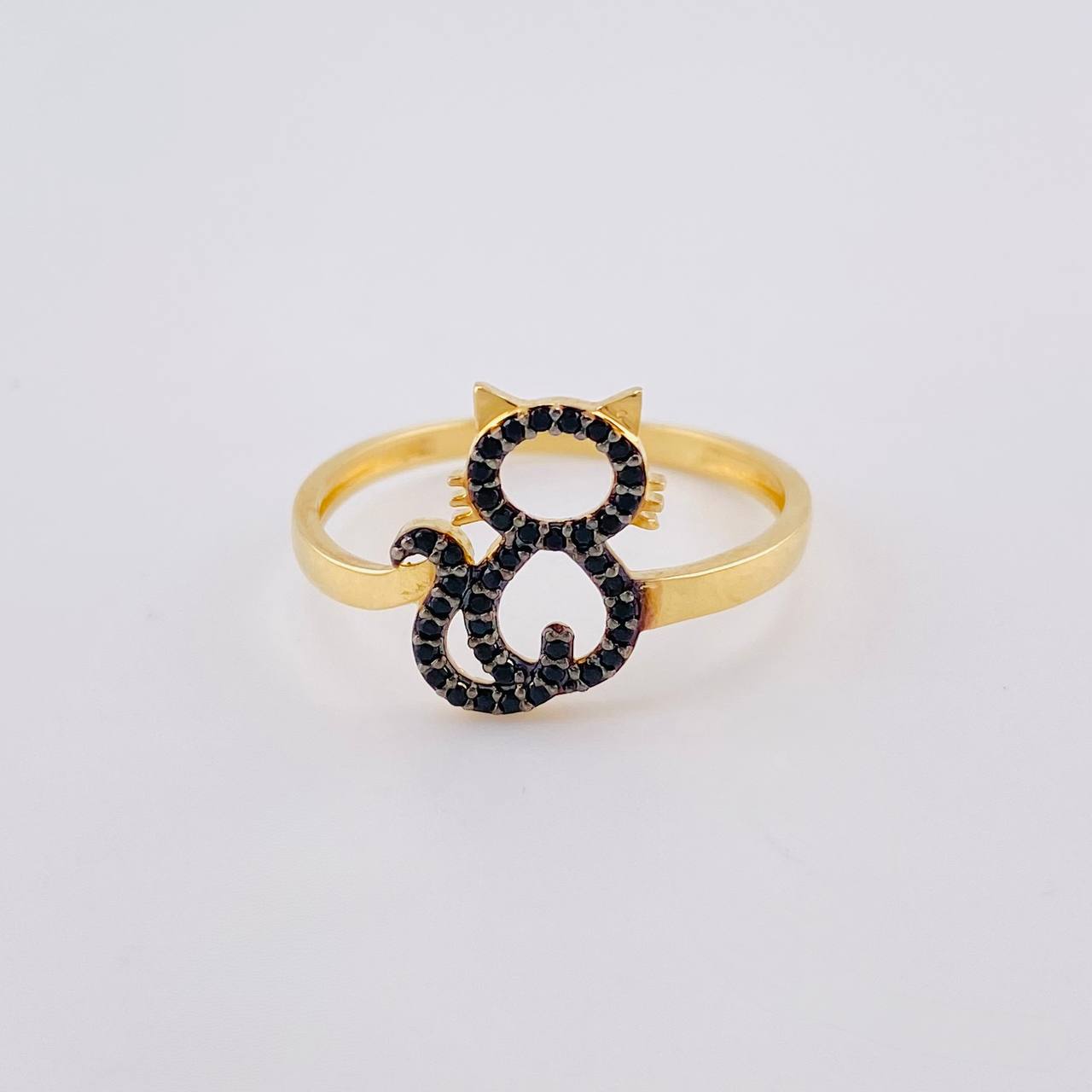 Anillo Gato 1.75 g / T7 3/4 Oro Amarillo 18K