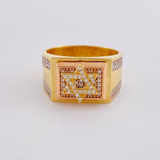 Anillo Estrella David 9.05 g / T10 1/2 Oro Amarillo 18K